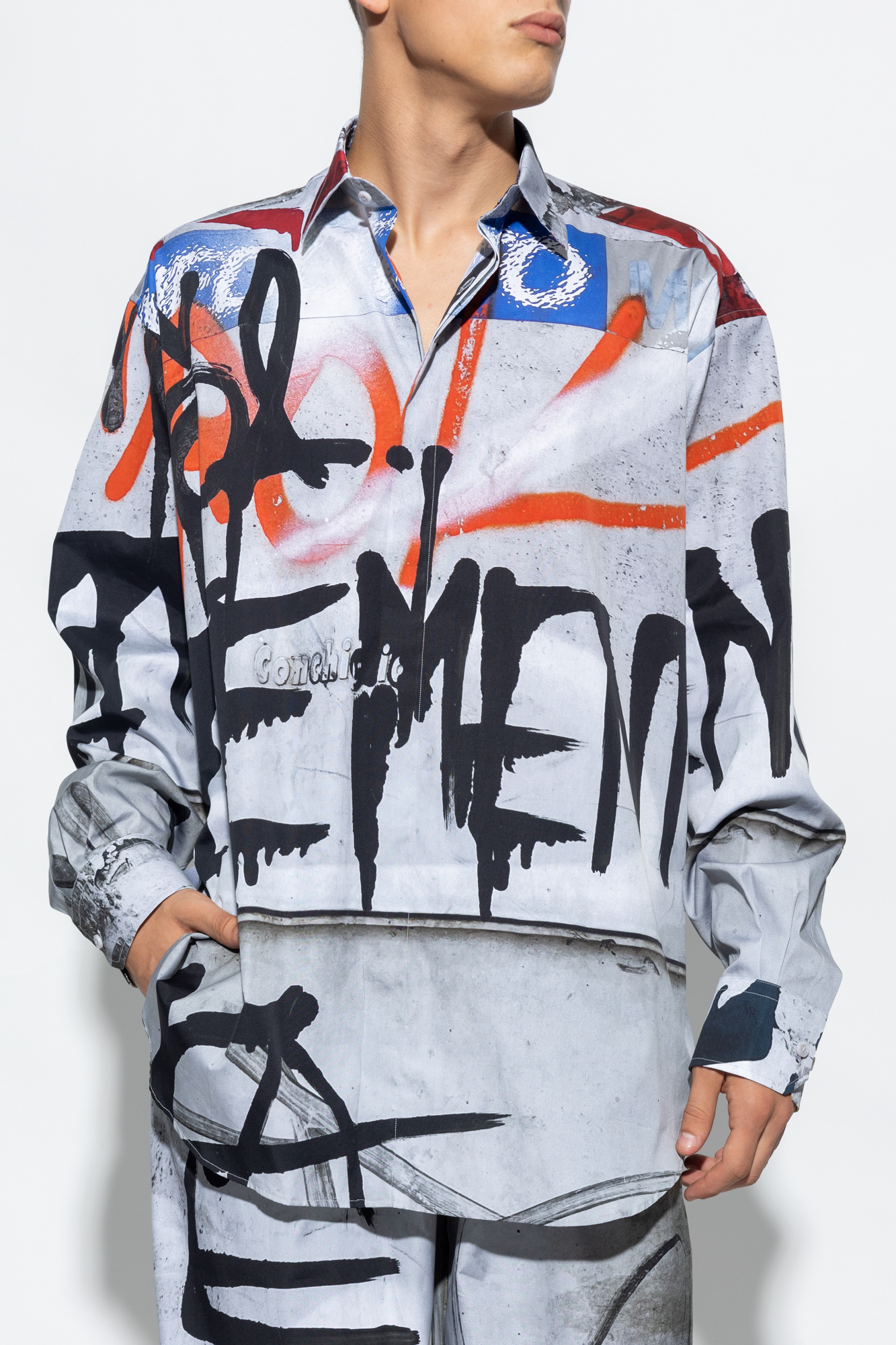 GenesinlifeShops Bahamas - Grey Patterned shirt VETEMENTS - stella